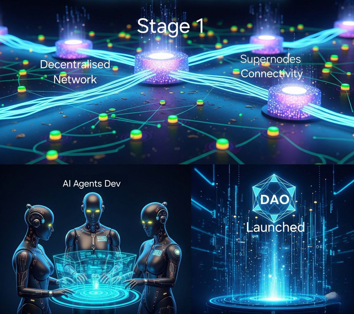 ElfieTorre98990's tweet photo. Stage 1 is here! 🚀
🌐 Decentralised Network
⚡ Supernodes Connectivity
🤖 AI Agents Dev
🛡️ DAO Launched
The foundation of a smarter decentralized future has begun. ✨
#ChronaraAI #Kevin_8663 #CondorCrew #NFTs #Web3 #Stage1 #Web3 #DAO #Innovation https://t.co/7YTiVMWSvH