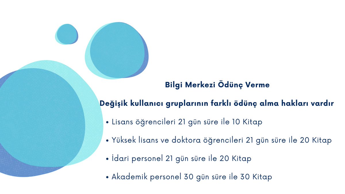 Bilgi Merkezi Ödünç Verme Hizmetleri