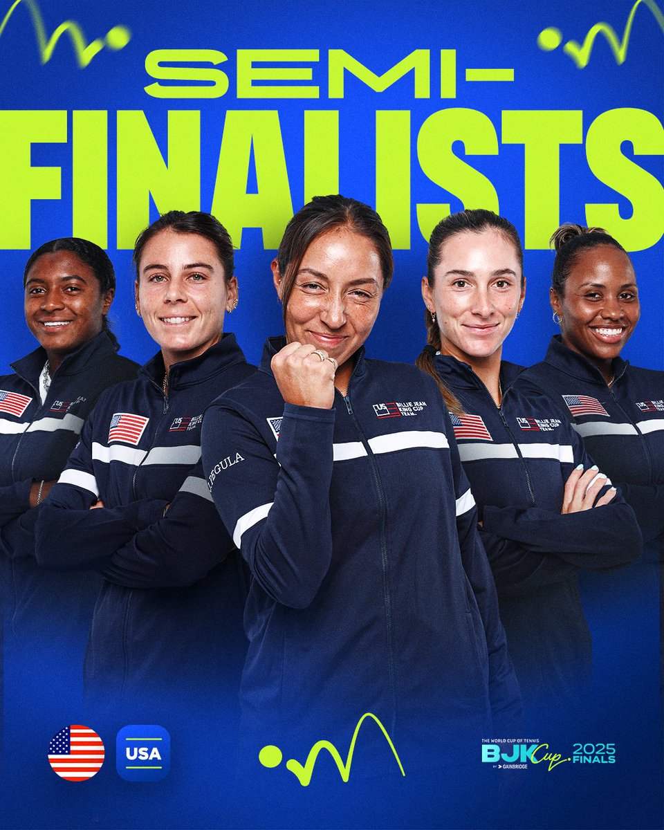 BJKCup's tweet image. Statement made 😤

USA march on through to the #BJKCup semi-finals for the first time since 2021 🇺🇸😤