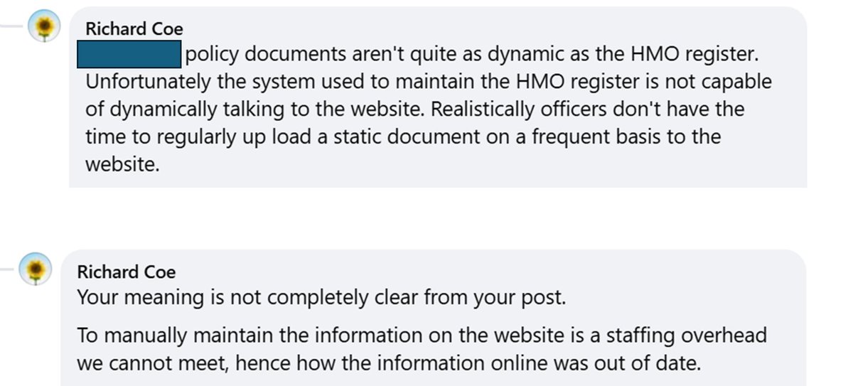 We wrote to RBWM Council about an out of date register of houses in multiple occupation published online, leaving renters at risk of abuse. They didn't reply to us, but a Lib Dem cabinet member has said the HMO register was not up-to-date because "officers don't have the time"