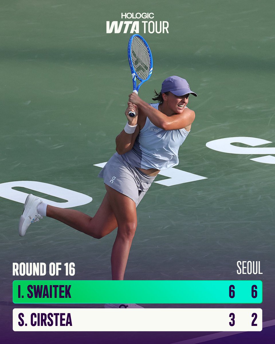 wta (@wta) on Twitter photo Swiatek stating well in Seoul 💪
She will face Krejcikova or Raducanu in the quarterfinals.
<a href="/iga_swiatek/">Iga Świątek</a> | #KoreaOpen Swiatek stating well in Seoul 💪
She will face Krejcikova or Raducanu in the quarterfinals.
<a href="/iga_swiatek/">Iga Świątek</a> | #KoreaOpen