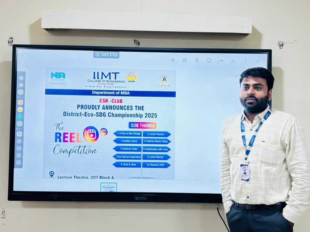IimtIic's tweet image. 🌍 IIMT College of Engineering – Department of MBA | CSR Club 🌟
We are proud to announce the District ECO SDG Championship 2025 – a dynamic platform where innovation meets sustainability!

#APEXSDG