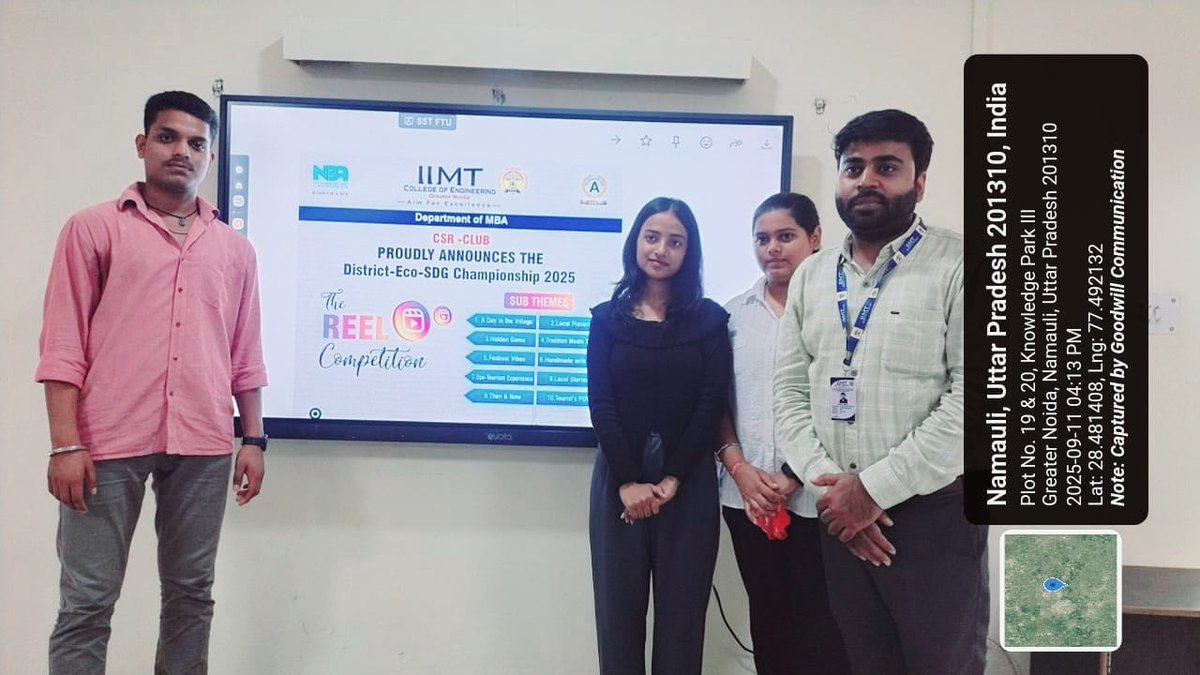 IimtIic's tweet image. 🌍 IIMT College of Engineering – Department of MBA | CSR Club 🌟
We are proud to announce the District ECO SDG Championship 2025 – a dynamic platform where innovation meets sustainability!

#APEXSDG