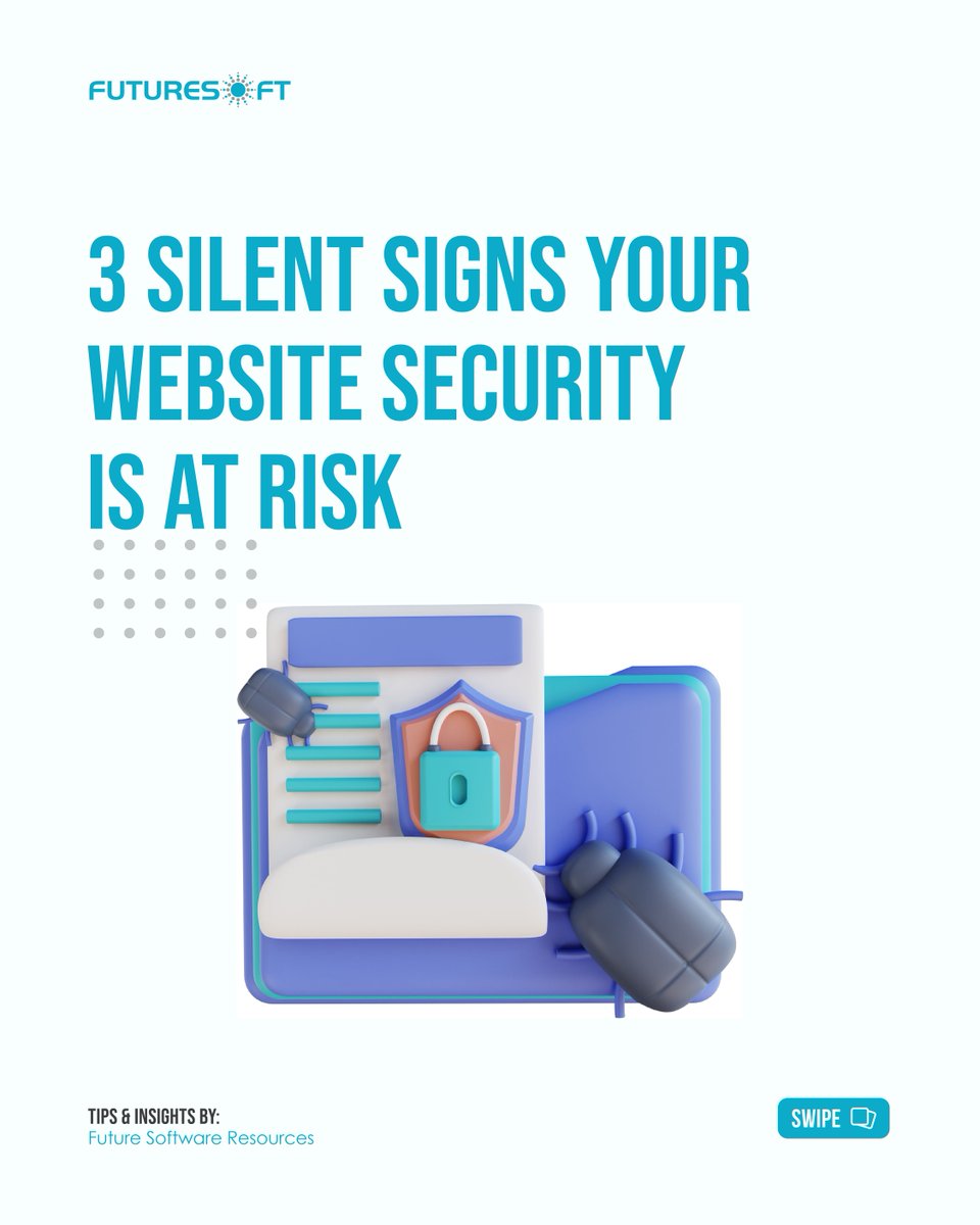 futuresoftng's tweet image. Your website might be telling you it’s under threat, but are you noticing the signs?

Swipe to see 3 red flags to watch out for and how we can help you stay secure.

#FutureSoft #WebsiteSecurity #DigitalTrust #CyberSafety #BrandReputation #Q4Preparation #DigitalTransformation