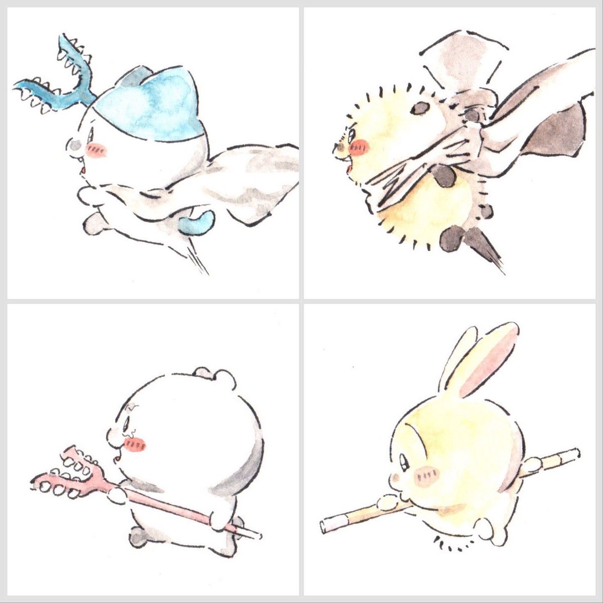 shirobutaz's tweet photo. 焼肉パーティーズ
#ちいかわファンアート https://t.co/DG6vidsaix