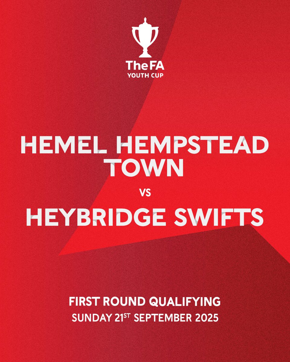 𝑻𝑯𝑬 𝒀𝑶𝑼𝑻𝑯 𝑱𝑶𝑼𝑹𝑵𝑬𝒀 𝑩𝑬𝑮𝑰𝑵𝑺! 🏆

Our youth team start their FA Cup journey on Sunday afternoon, get down to the Focus to cheer on the future of HHTFC! 👏

🆚 Haybridge Swifts
⌛ 2PM KICKOFF
🎟️ Adults: £5, Conc &amp; U18s: £3, U14's: FREE with a paying adult. 

#COYT