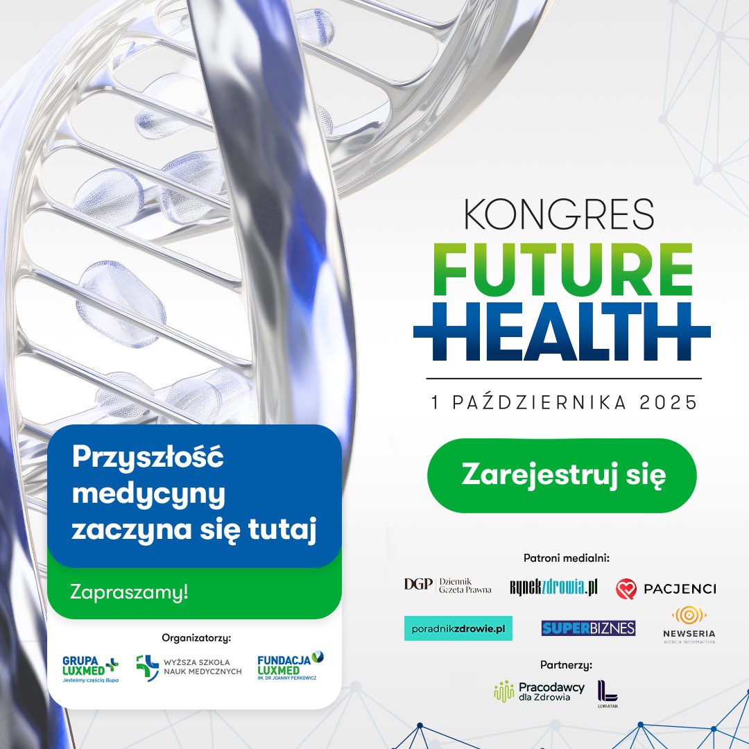 Zapraszam do udziału w Kongresie Future Health – wyjątkowym miejscu, gdzie w gronie ekspertów będziemy wymienić się wiedzą oraz rozmawiać o przyszłości ochrony zdrowia. Zmiany w medycynie dzieją się na naszych oczach. Technologie, zwłaszcza te oparte na sztucznej inteligencji,