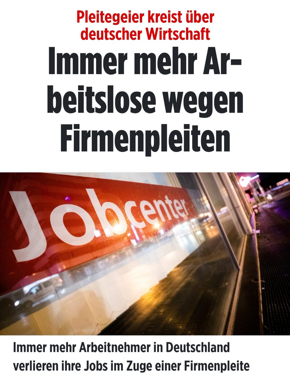 Diese "Erfolgsdaten" der #AmpelDesGrauens machen fassungslos:
Waren in den Jahren 2021 und 2022 noch 75.687 bzw. 83.597 Beschäftigte von den Folgen von #Insolvenzen betroffen, sind es im Jahr 2023 schon 165.984 Fälle.
Die Zahlen haben sich also VERDOPPELT!
"Danke" an Habeck und