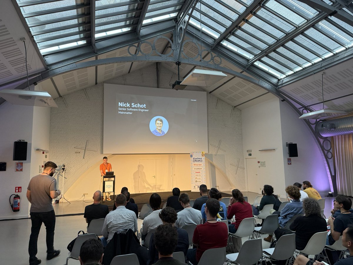 mainmatter's tweet image. .@nickschot is on stage at @EmberFest talking about integrating #emberjs with other frameworks like #react or #svelte. We’ve worked with a number of clients on the topic at @mainmatter in the past few years