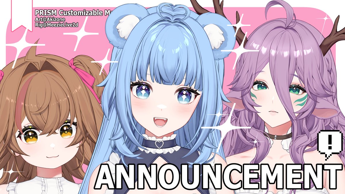 📢 Our Customizable Vtuber Model will release on
Oct 2025!! 
After 4months, I have finished painting everything!
We are currently rigging all the clothing parts, and we'll announce the exact date and price later!  Please stay tuned for more updates!