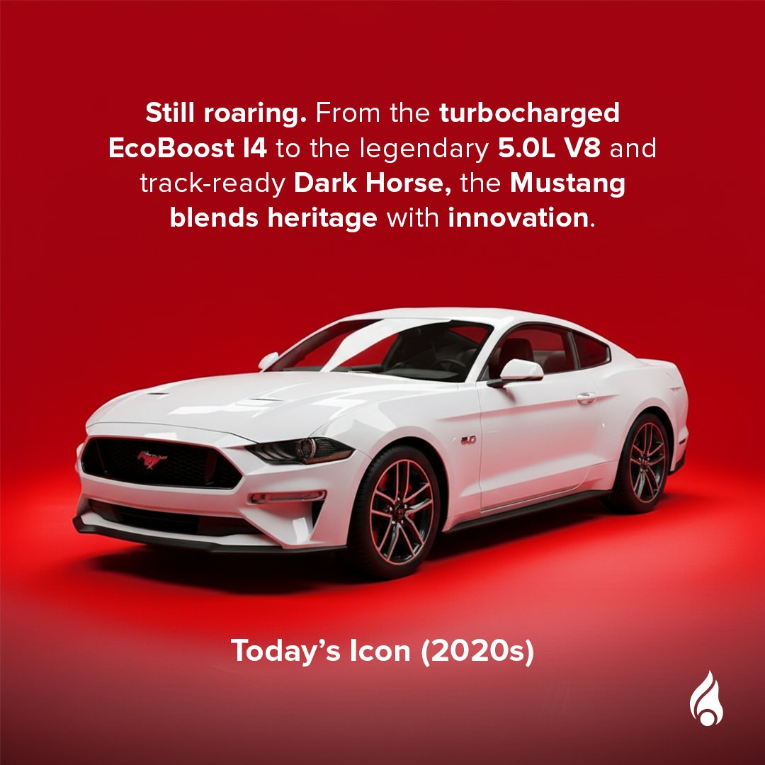 dubizzle's tweet image. The legend that shaped generations. From its debut in the 1960s to today, the Ford Mustang has become more than a car it’s an icon of power, freedom, and style.

Swipe through to see the history of the Mustang come alive.

#fordmustang #dubizzlecars #dubaicars