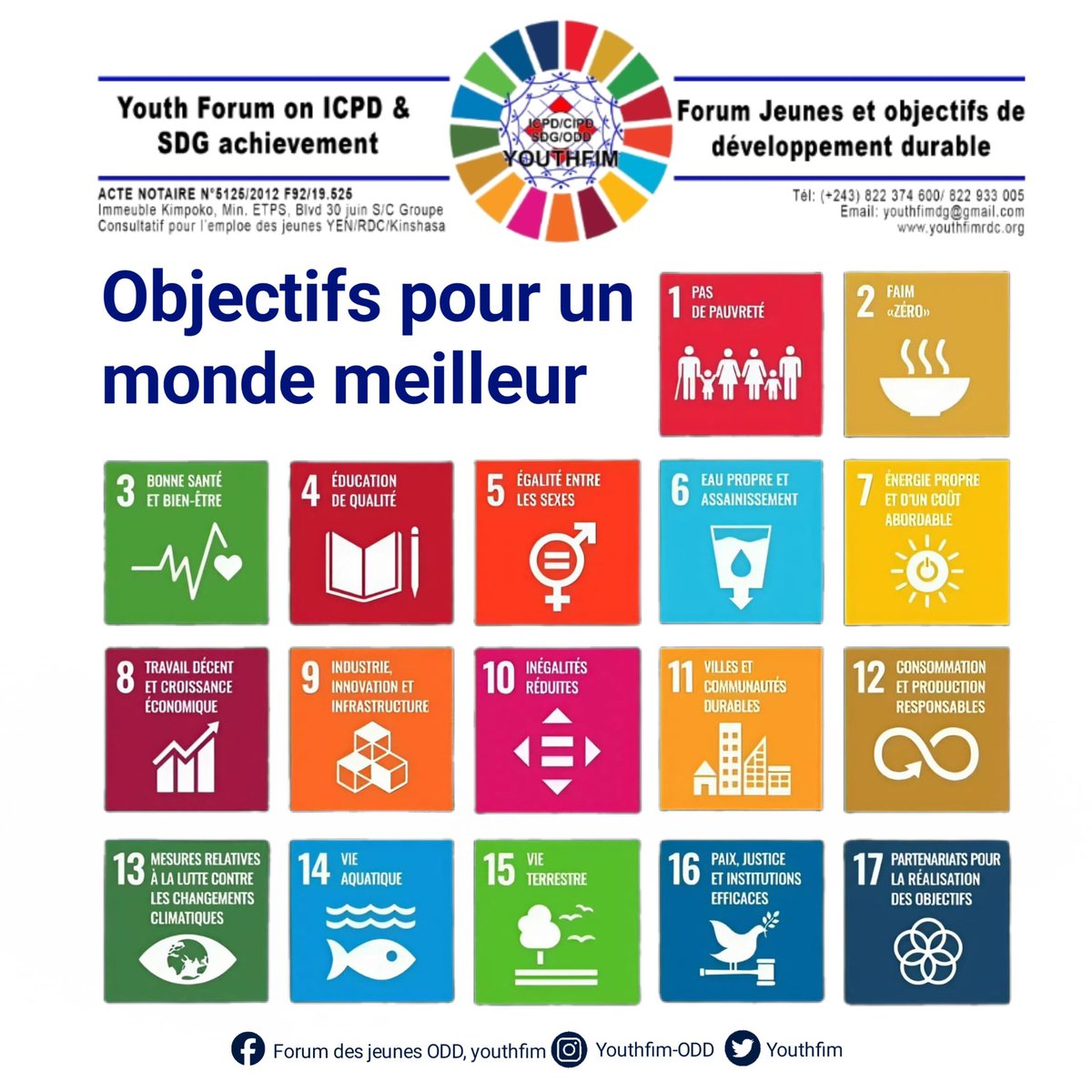 🌎Les 17 ODD=17 chances de bâtir un monde meilleur

#Jeunesse,c'est à nous d'agir 
✅Bonne santé à toutes et tous
✅Égalité des sexes
✅Action pour le climat
✅Justice pour toutes et tous
✅…
Quel #ODD te parle le plus ? 
laisse le en commentaire 

#Agenda2030
#JeunesseEngagée