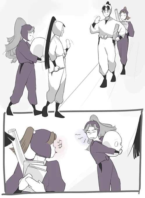 先輩の後ろでガキンチョする後輩 