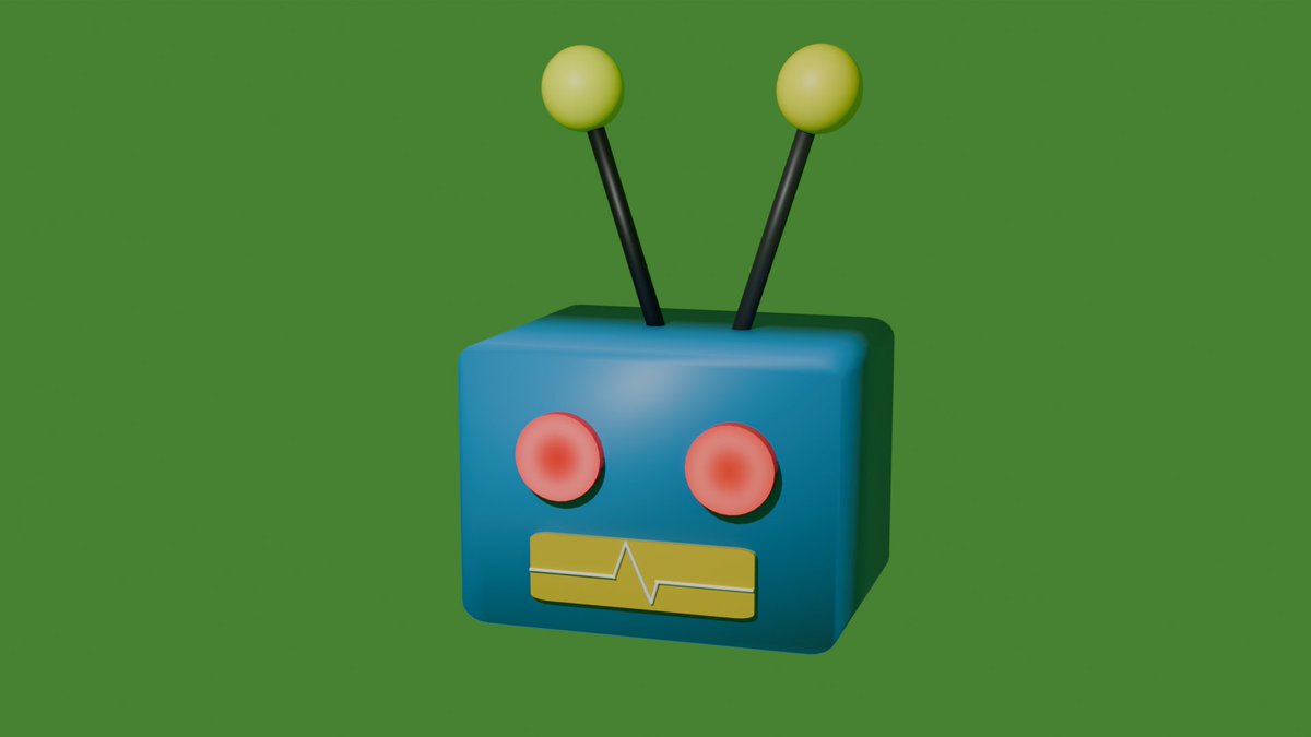 Vinkovinky's tweet image. i&apos;m working on a full robot body, it won&apos;t the best but, it is the first time i am making a &quot;character&quot; in blender, here&apos;s the head. #blender #beginnerblender #3DModel #3D