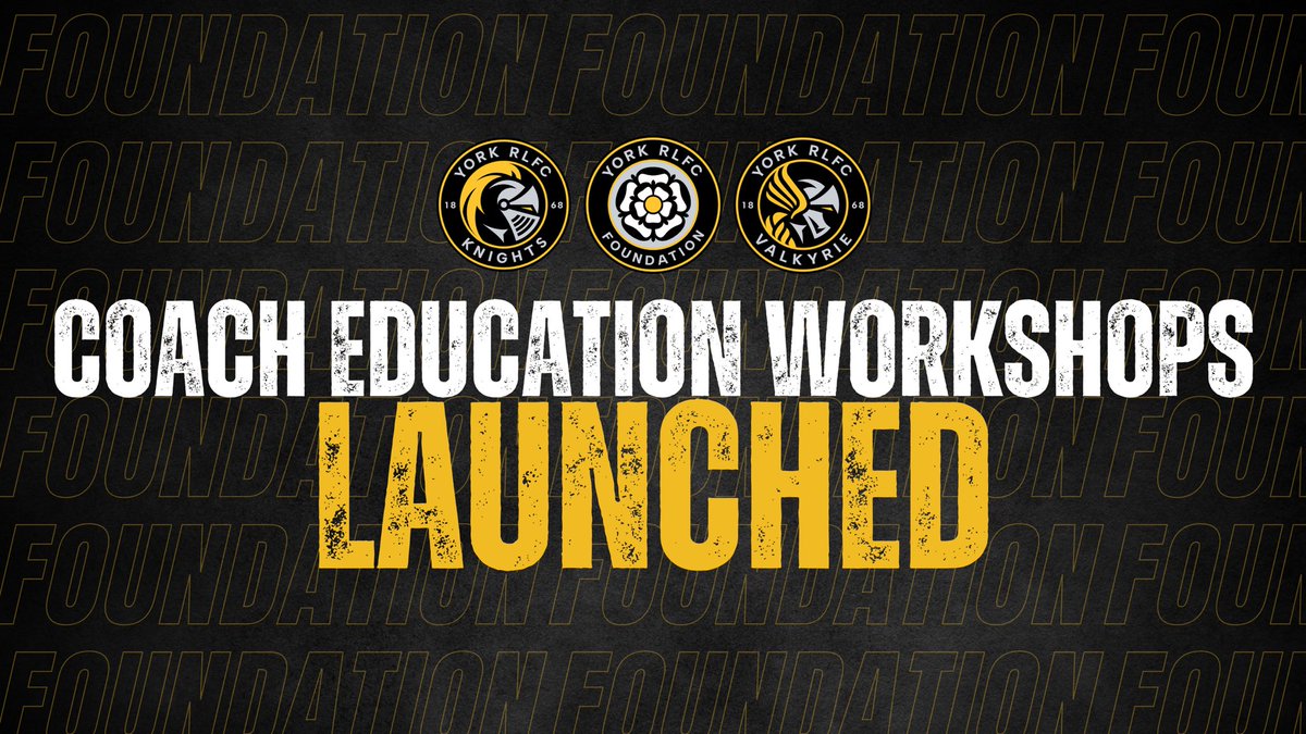 Coach Education 📚

🆕 York RLFC Foundation is excited to announce the latest wave of upcoming Coach Education workshops.

📍New courses dates have now been set to offer a RFL Level 1 &amp; 2 course this autumn hosted at <a href="/YorkStJohn/">York St John University</a> 

🔗 yorkrlfc.com/coacheducation

#WeAreYork | #RiseUp