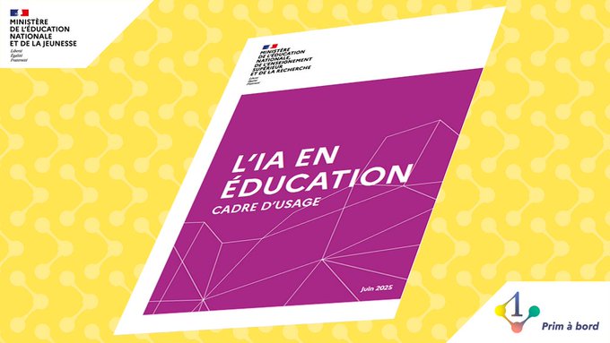 Enseignants 👩‍🏫 🧑‍🏫 | Se former | #IA

📌 L’IA en éducation, cadre d’usage

▶️ primabord.eduscol.education.fr/l-ia-en-educat…

✅ Objectifs et principes généraux
✅ Obligations légales
✅ Recommandations éthiques et déontologiques
✅ Devoirs et évaluations