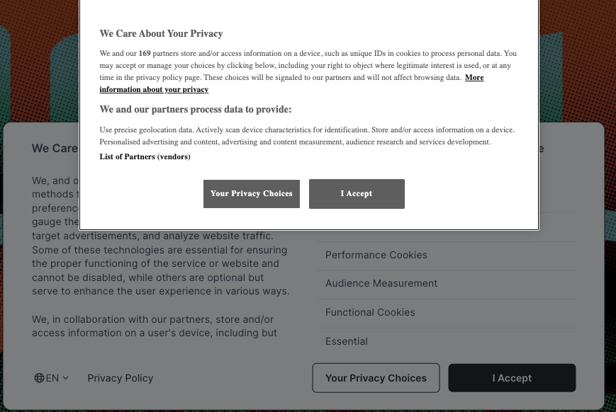 krstojevtic's tweet photo. Getting multiple Privacy popups is ridiculous. https://t.co/i3jjAkGCVB