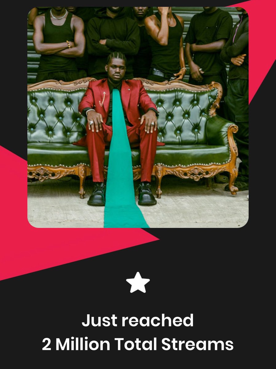 Obedo PF- Hope For Ghetto Youth Ep just hit 2 Million Streams.. 49 days after release 
Cc: Songstats