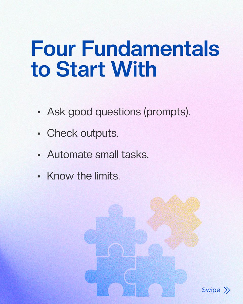 broadwayinfosys's tweet image. Learn AI Basics for Career Growth: A Simple, Step-by-Step Guide!

AI is a set of tools. Learning AI basics skills means saving time, improving work quality, and, most importantly, showcasing adaptability to employers. 
.
Read the complete guide: buff.ly/IgYk4h4

#AIBasics