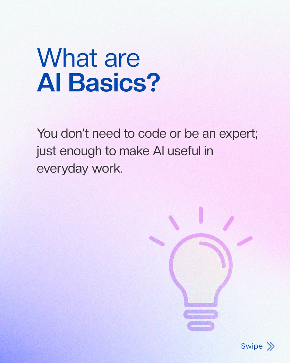 broadwayinfosys's tweet image. Learn AI Basics for Career Growth: A Simple, Step-by-Step Guide!

AI is a set of tools. Learning AI basics skills means saving time, improving work quality, and, most importantly, showcasing adaptability to employers. 
.
Read the complete guide: buff.ly/IgYk4h4

#AIBasics