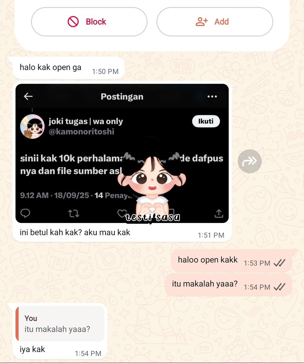 kamonoritoshi's tweet photo. joki pembahasan makalah https://t.co/hf8NZEnvmG