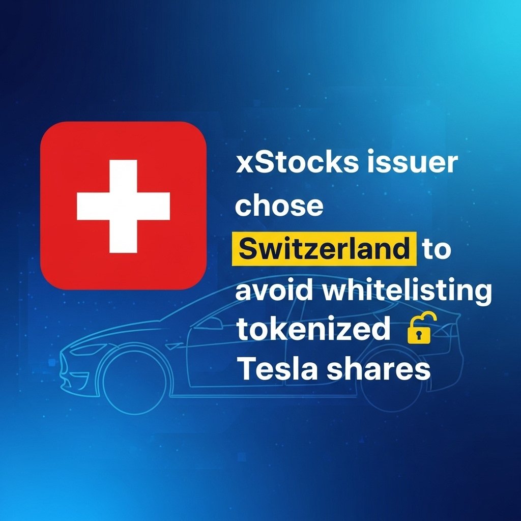 NameCoinNews_'s tweet image. xStocks issuer chose Switzerland to avoid whitelisting tokenized Tesla shares, with CEO Adam Levi stating some assets deserve to be permissionless.
#xStocks #TokenizedAssets #Tesla #Switzerland #Crypto