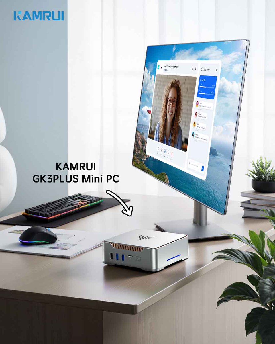kamrui_minipc's tweet image. Binge, game, or stream your favorite shows—the GK3PLUS Mini PC is perfect for home entertainment. 📺⚡
✔️ Intel N95 | 16GB RAM + 512GB SSD
✔️ Triple 4K Display | Compact design
✨ Save 28%—no code needed!
👉 amzn.to/4p2gwPP
#HomeEntertainment #CompactDesign #4KDisplay
