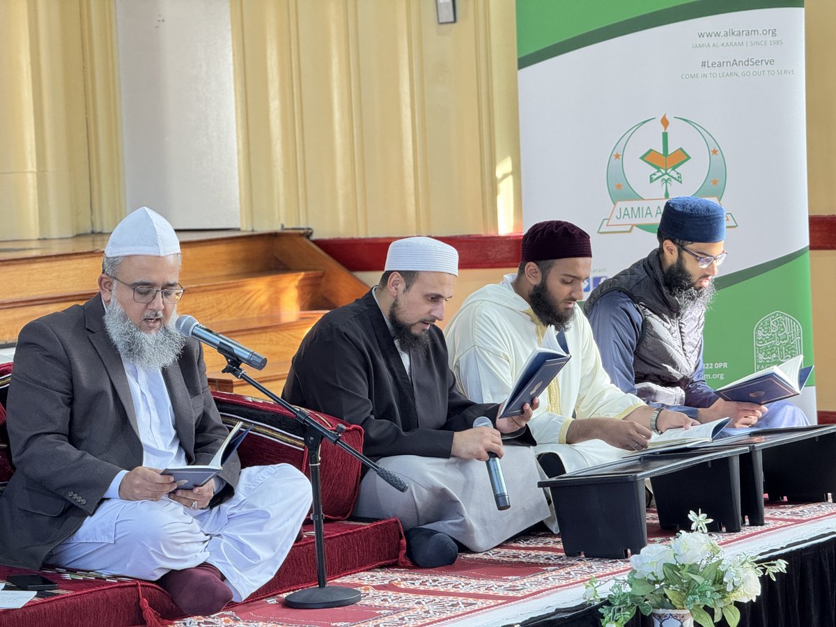 13.09.25 | A spiritually uplifting gathering to mark the birth of Prophet Muhammad (peace be upon him), featuring recital of the Arabic text of the #Mawlid by Imam Yusuf ibn Isma'il al-Nabhani al-Azhari [ra], with its full English translation. 

More: facebook.com/JamiaAlKaram/p…