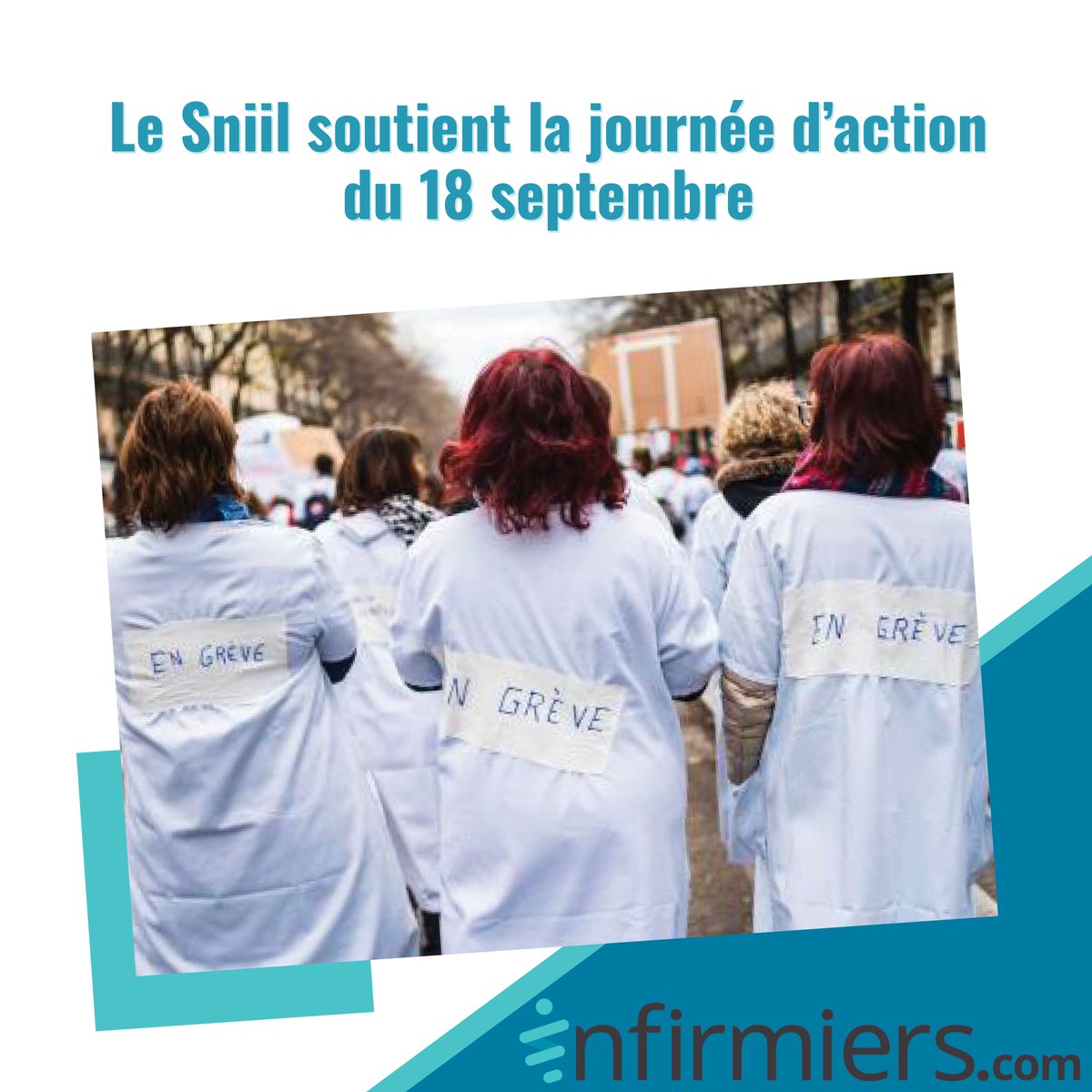 Le Sniil soutient la journée d'action du 18 septembre

infirmiers.com/profession-ide… 

Ce jeudi 18 septembre marque une journée d'action intersyndicale contre les mesures budgétaires annoncées cet été. Le Syndicat national des Infirmières et Infirmiers Libéraux (SNIIL), s'associe...