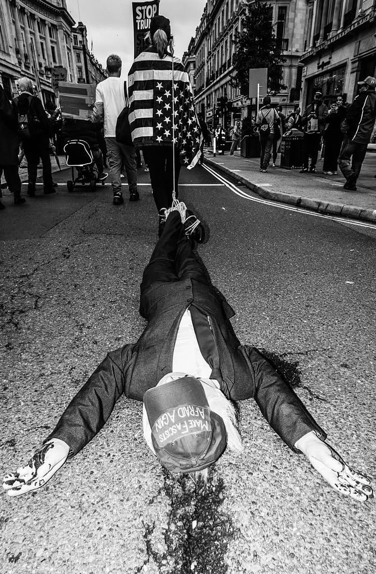 Photo from yesterday's anti-Trump march in London.

They will not stop. They do not want debate. They want us dead.

The Trump Administration must snip the purse strings of the Left's terror patronage network before someone else ends up like Charlie Kirk.