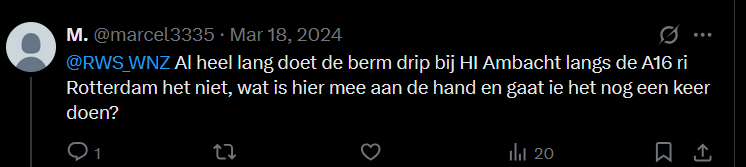 marcel3335's tweet photo. @RWS_WNZ Ondertussen is het september 2025, nog doet deze het niet. Volgens mij doet de drip boven de weg het ook niet meer, of staat deze uit? https://t.co/nR6n7wcxhe