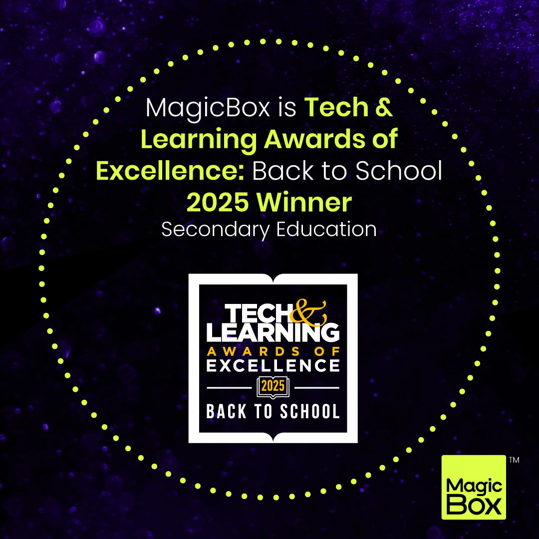 getmagicbox's tweet image. Big News! MagicBox has been named a Winner in the Tech &amp;amp; Learning Awards of Excellence: Back to School 2025 in the Secondary Education category! 
View the full news here - lnkd.in/gzisCStz
#TechAndLearning #EdTechExcellence #MagicBox
@techlearning