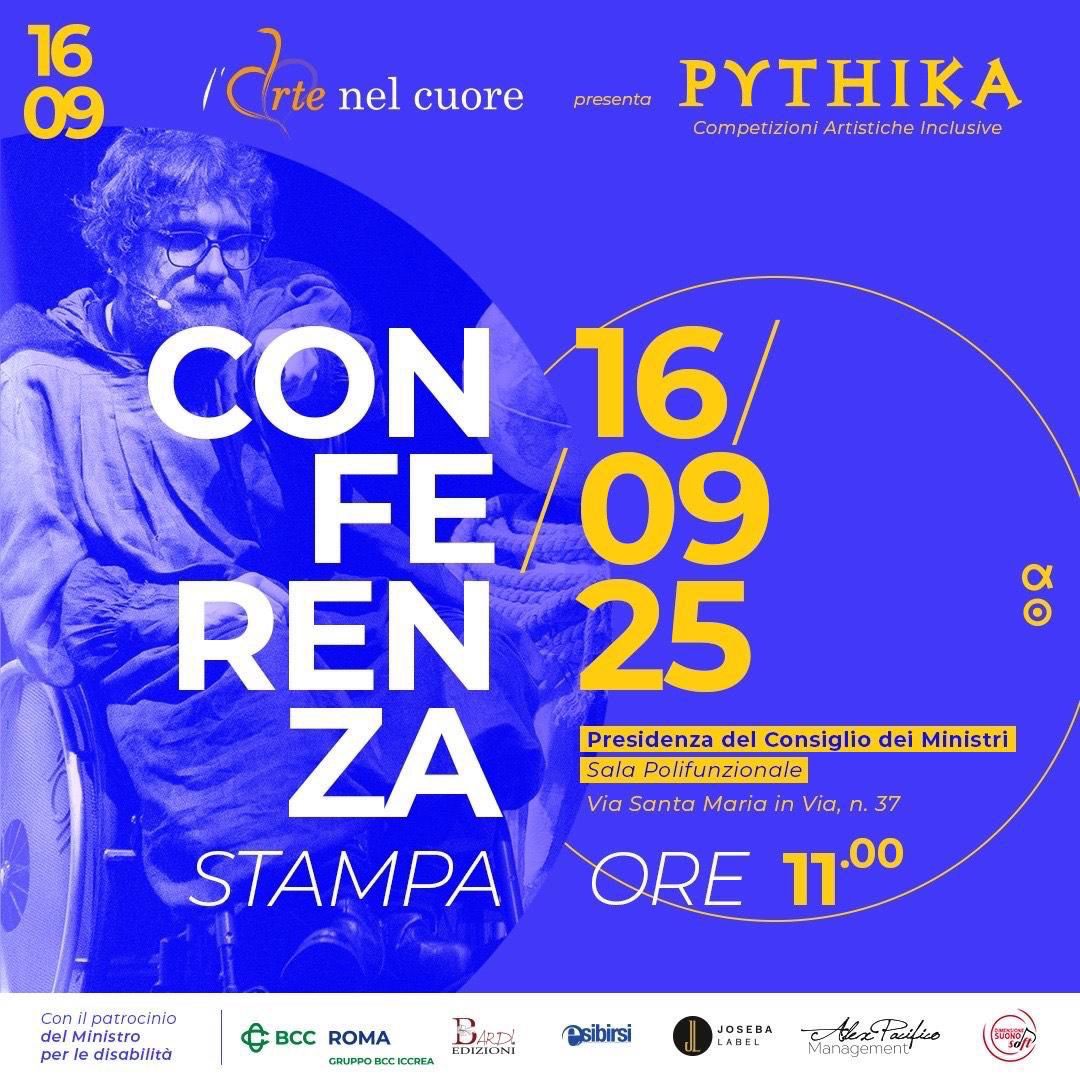 Siamo orgogliosi di aver preso parte, fin dal suo concepimento, a questa meravigliosa iniziativa. ✨
Oggi, alla conferenza stampa di #Pythika, presso la sala della Presidenza del Consiglio, abbiamo visto simbolicamente prendere vita un progetto che promuove l’arte e l’inclusione.