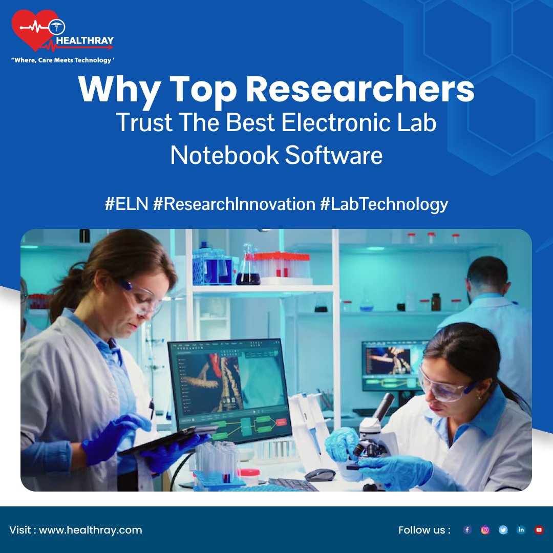 healthray_'s tweet image. Why Top Researchers Trust the Best Electronic Lab Notebook Software
#ELN #LabSoftware #ResearchInnovation #DigitalTransformation #SmartLabs #DataSecurity #CloudSolutions #LabManagement #HealthTech #FutureOfResearch