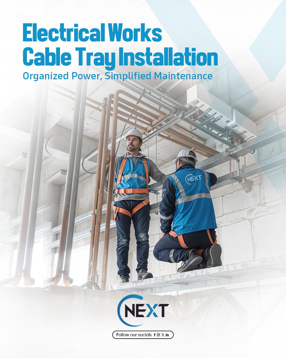 cnextsa's tweet image. Organized power. Simplified maintenance.
Cnext cable tray installations make efficiency a standard.

#CableTrayInstallation #Cnext #EngineeringExcellence