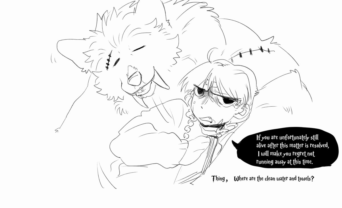 互相梳理皮毛是🐺的社会行为里面一个重要的内容，它代表对伴侣的关心和爱🤗🤗
分开的图片版本
#wenclairfanart #wenclairart #wlwart #WednesdaySeason2