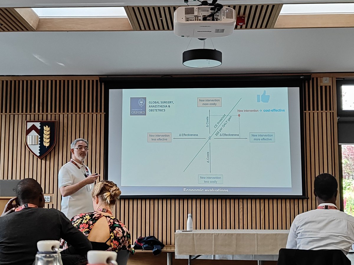 Day 4, Oxford Global Surgery Course
Stimulating discussions on Health economics, resource allocation 
<a href="/NDSurgicalSci/">Nuffield Department of Surgical Sciences</a> <a href="/oxglobalsurg/">Oxford University Global Surgery Group</a>