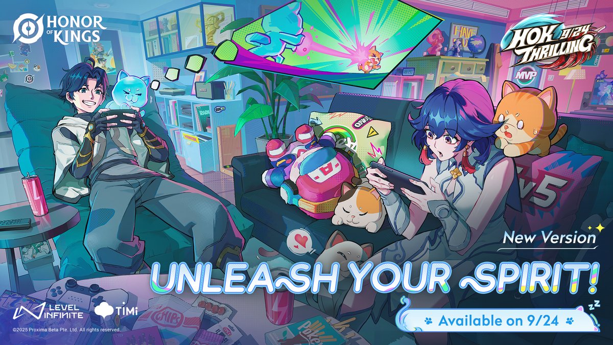HonorOfKings's tweet photo. 🐾 Game with your cyber partner sidekick!
HOK Thrilling Version arrives on September 24.
New System: Spriteling is incoming!
🔥Get ready to dive into the ultimate fun!
Play Honor of Kings now!
🔗 https://t.co/4GRLTKAxMI
#HonorofKings #HOK #HOKThrilling #Spriteling https://t.co/kxS7rJJFKW