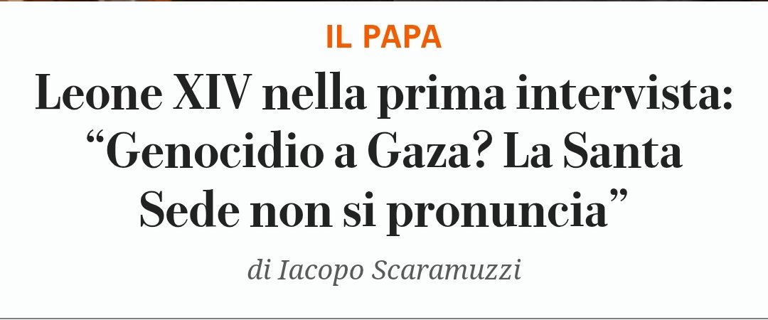 Avevate dubbi sulla viltà, sull'ignavia e sullo squallore del nuovo pontefice? Io no. Quanto manca all'umanità un una figura come Papa Francesco.
#LeoneXIV