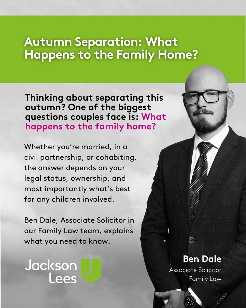 Ben Dale, Associate Solicitor in our Family Law team, breaks down what happens to the home when couples separate.

Read more here: ow.ly/UnLX50WYepo

#Divorce #Property #FamilyLaw