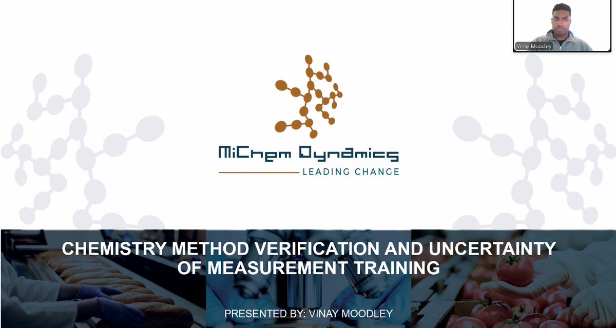 MiChemDynamics's tweet image. Transformative insights delivered on the 11th Aug by Vinay Moodley at MiChem Dynamics on Chemistry Method Validation and Uncertainty of Measurement Training. Ready to empower your team? Contact Angeline: angeline@michemdynamics.com
#MethodValidation #ChemistryLabs