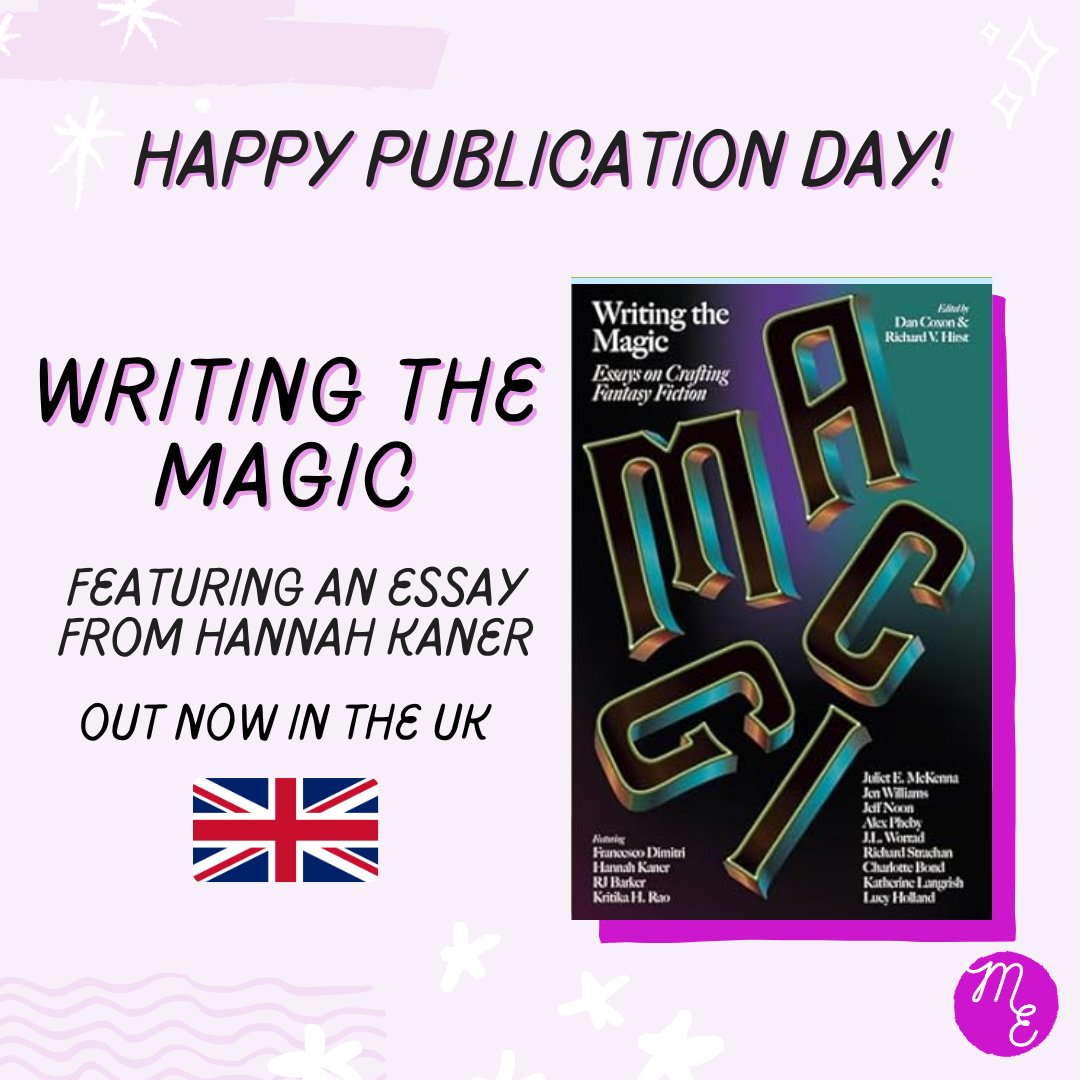 Happy publication day to WRITING THE MAGIC, a book of essays on crafting fantasy fiction, featuring a piece by Hannah Kaner! 🥳