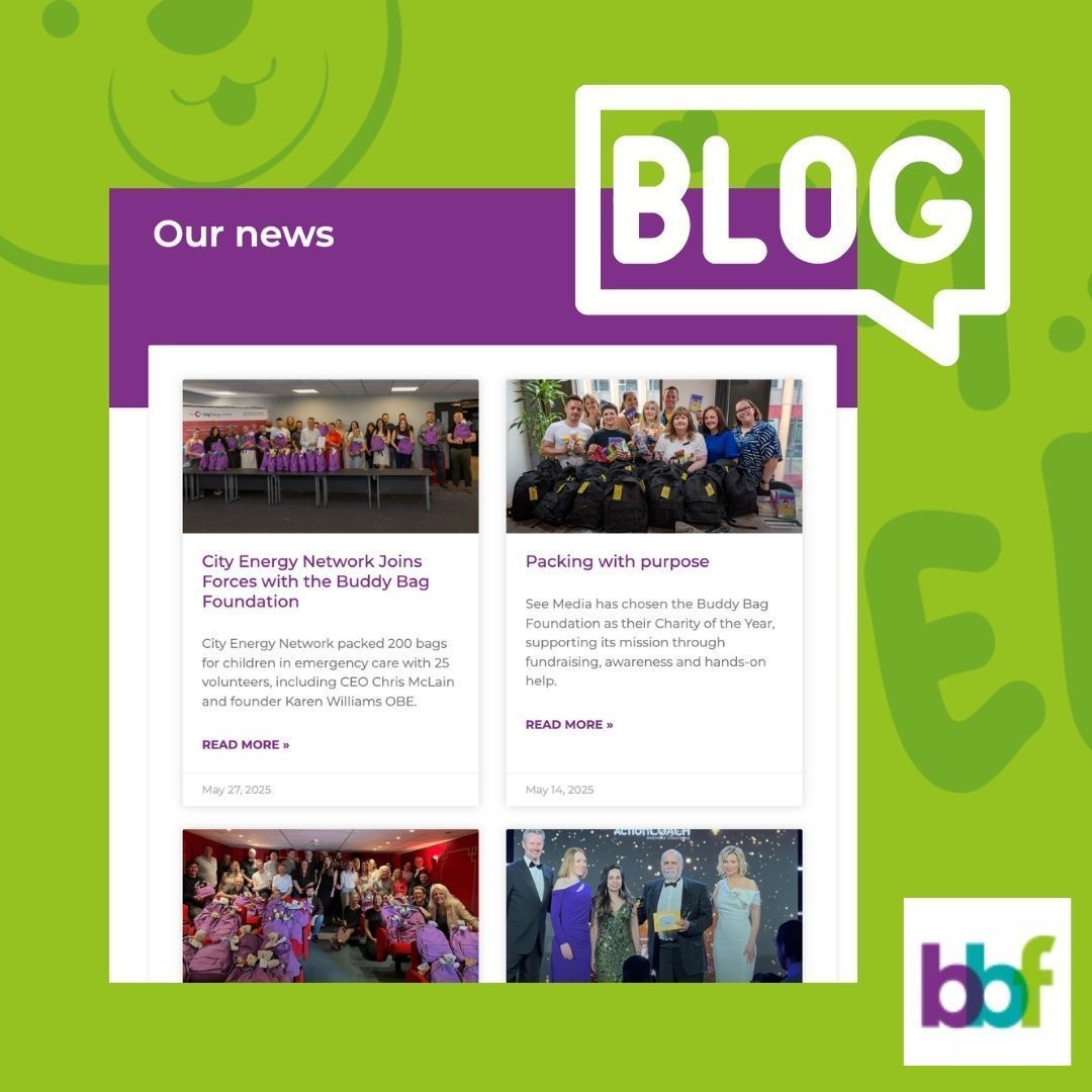 📰 Behind the Bags – Explore Our Blog
From personal stories to partner spotlights, our blog offers a deeper look at the heart of the Buddy Bag Foundation 💜
👉 Read the latest: buddybagfoundation.co.uk/blog/
#BuddyBagFoundation #BehindTheScenes #OurStory 💜🧸