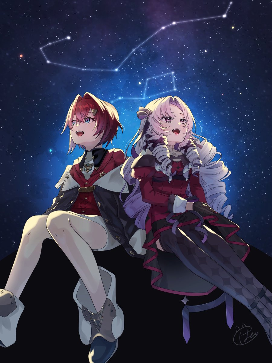 隣同士の星座　
#絵ンジュ #サロメ百万展