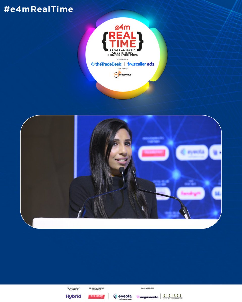 e4mtweets's tweet image. What can billions of daily hellos tell us about consumer behavior? 📲

Tulika Nandy, Senior Lead – Programmatic Ads at Truecaller unpacked how brands can tap into everyday moments to drive festive impact at #e4mRealTime Conference 2025.

@Truecaller 

#e4mLive #ProgrammaticFuture…