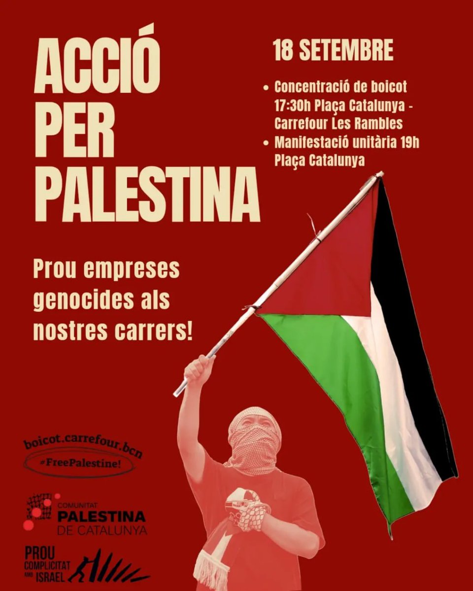 Avui sortim als carrers en suport al poble palestí ✊🇵🇸