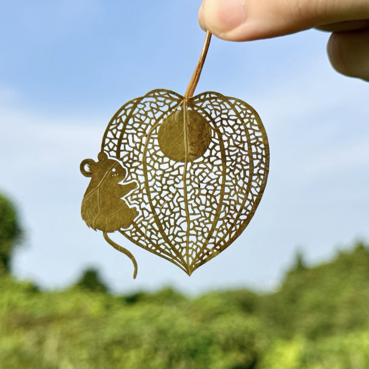 ✨稀少・美品/１点もの/Mitsuru Koga/葉っぱ/切り絵アート ✨稀少・美品/1点もの/Mitsuru Koga/葉っぱ/切り絵アート ✨稀少・美