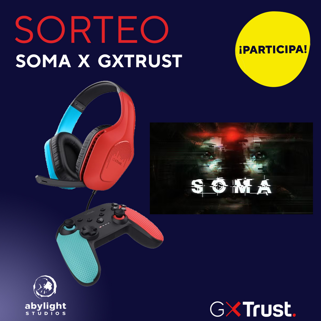 Trust España (@trust_spain) on Twitter photo ⚠️ SORTEO SOMA x GXTrust⚠️
Accesorios #GXTrust + juego para Nintendo Switch
Para participar:
⚠️Sigue a
<a href="/Trust_Spain/">Trust España</a> y <a href="/abylight/">Abylight Studios 🎮 SOMA-CITADELUM-ANOXIA</a>
⚠️RT tweet
⚠️Menciona a 2 amigos, sin límite de participación ⚠️ SORTEO SOMA x GXTrust⚠️
Accesorios #GXTrust + juego para Nintendo Switch
Para participar:
⚠️Sigue a
<a href="/Trust_Spain/">Trust España</a> y <a href="/abylight/">Abylight Studios 🎮 SOMA-CITADELUM-ANOXIA</a>
⚠️RT tweet
⚠️Menciona a 2 amigos, sin límite de participación