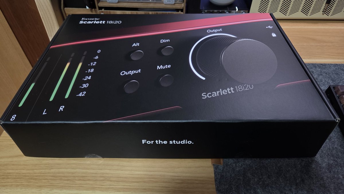 Masanrodeo0208's tweet image. 素晴らしいオーディオインターフェースをMyNewGearした🤘🔥
#forcusrite #scarlet18i20Gen4 #AudioInterface