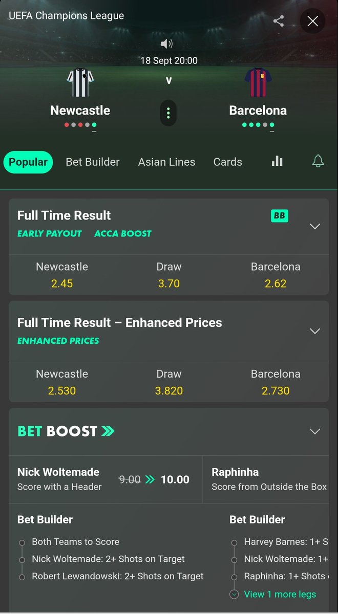 Toxicmop's tweet image. Never thought I would see the day that we are favourites to beat Barcelona but here we are ⚫⚪ #NUFC